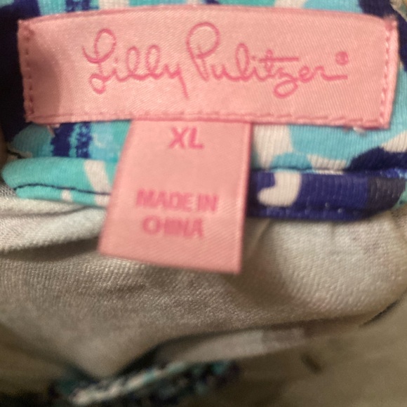 Lilly Pulitzer Bailor Dress Women Crash the Bash Button-Up Stretch V-neck Sz-XL - Picture 12 of 13